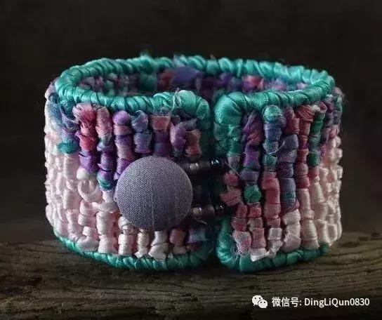 布条钩针绣家居用品,另有一种粗犷的美